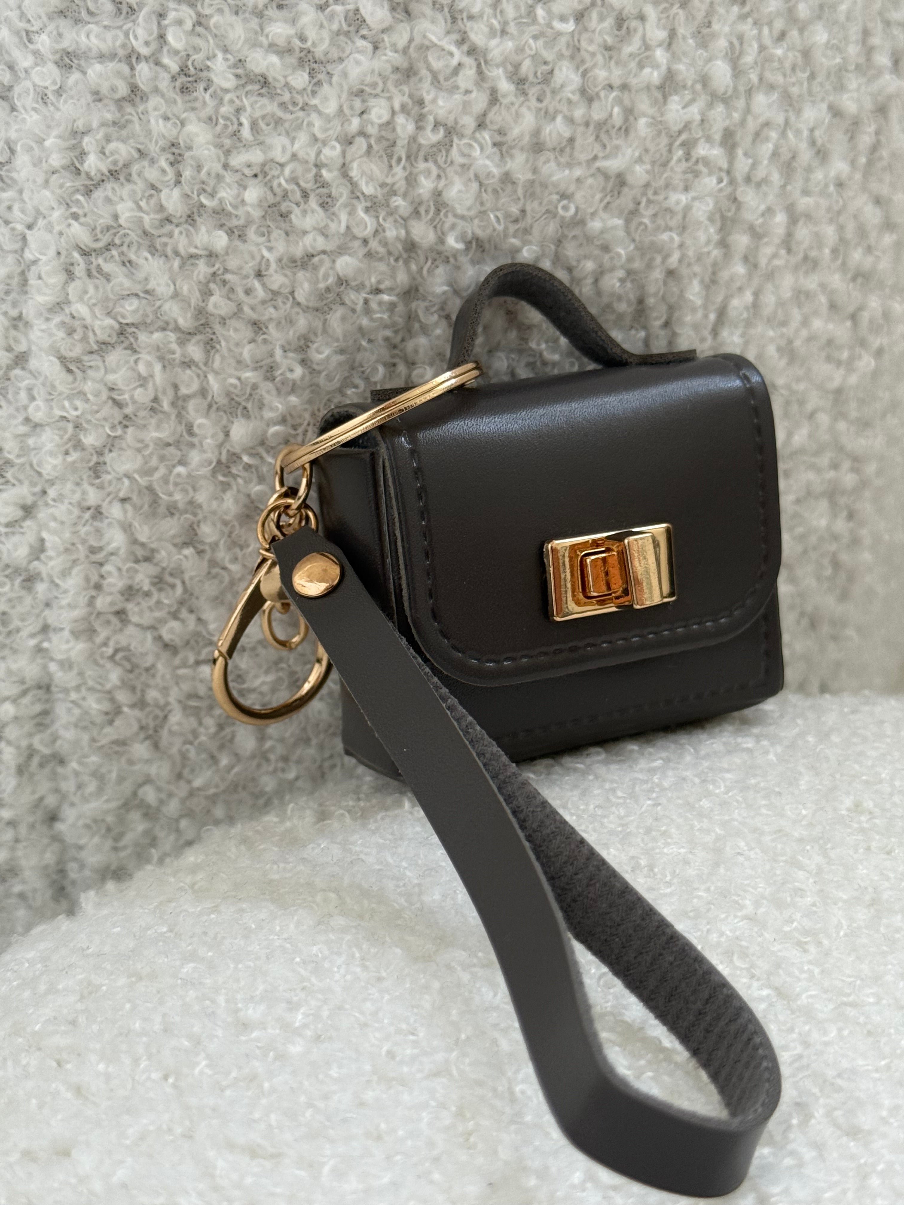 Mini Lederen Accessoiretas Keychain