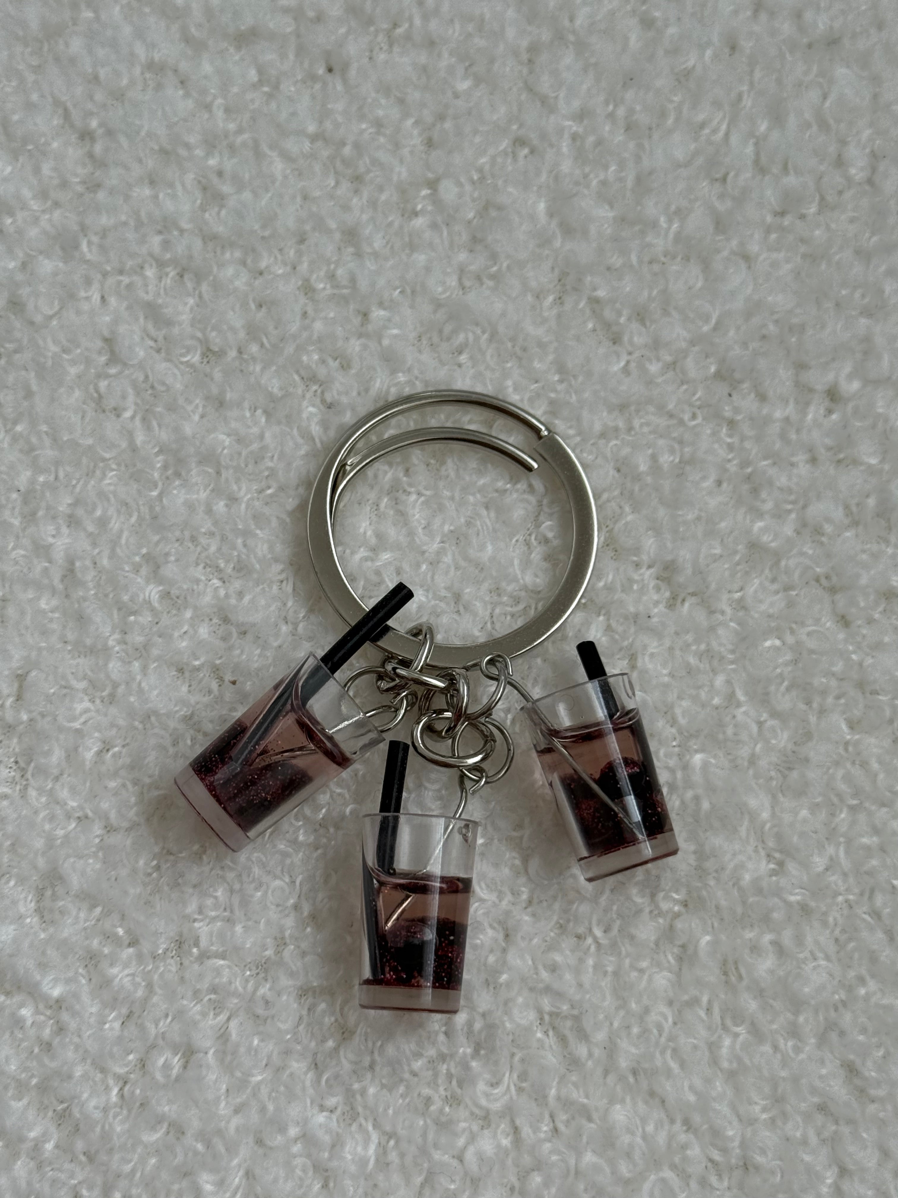 Red Drink Keychain