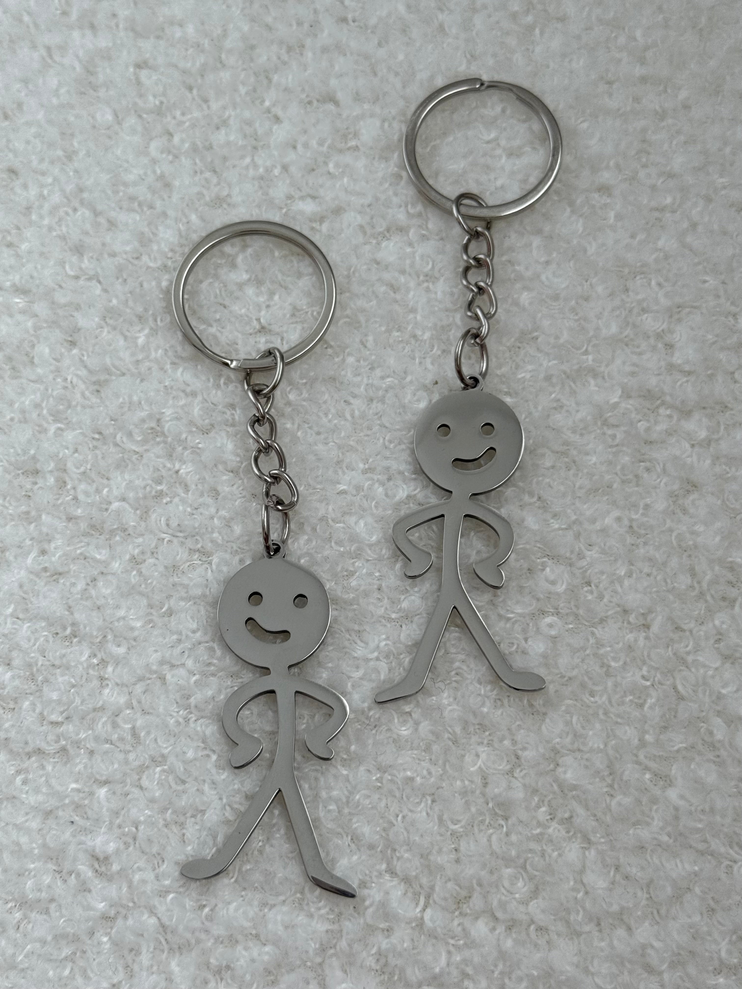 Couple Smiley Keychain