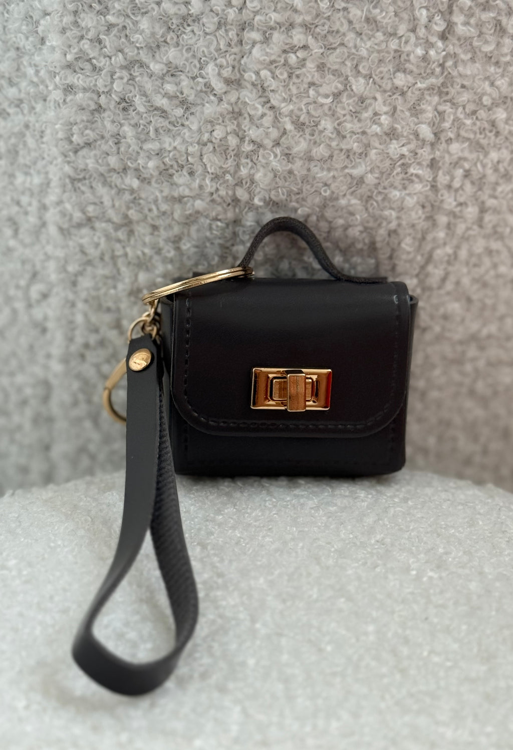 Mini Lederen Accessoiretas Keychain