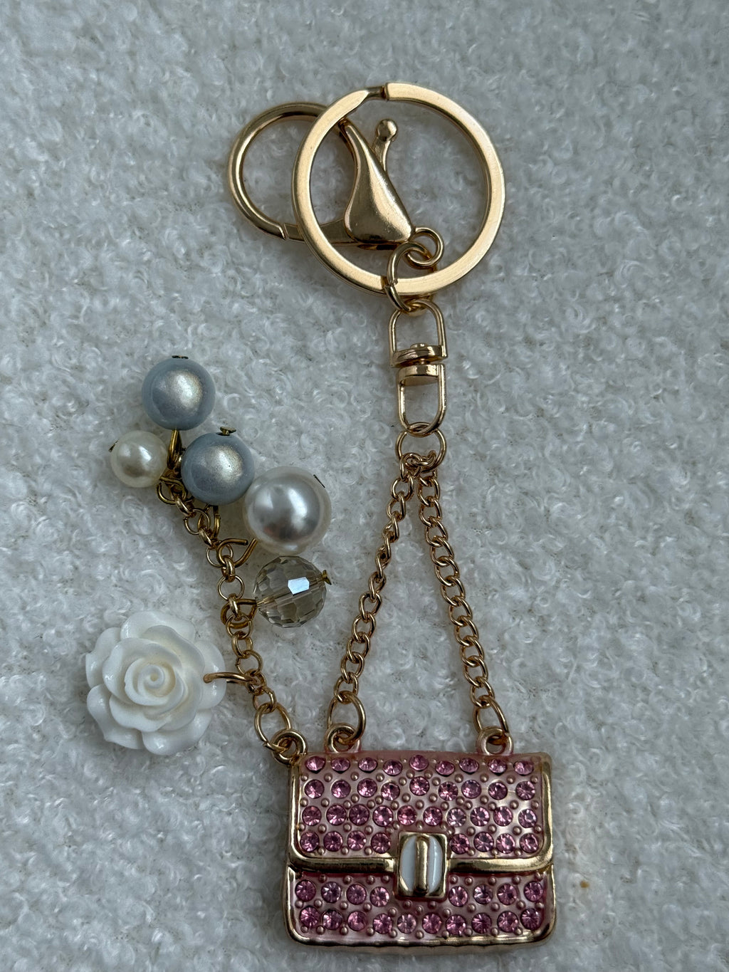 Kristallen Bloem Keychain