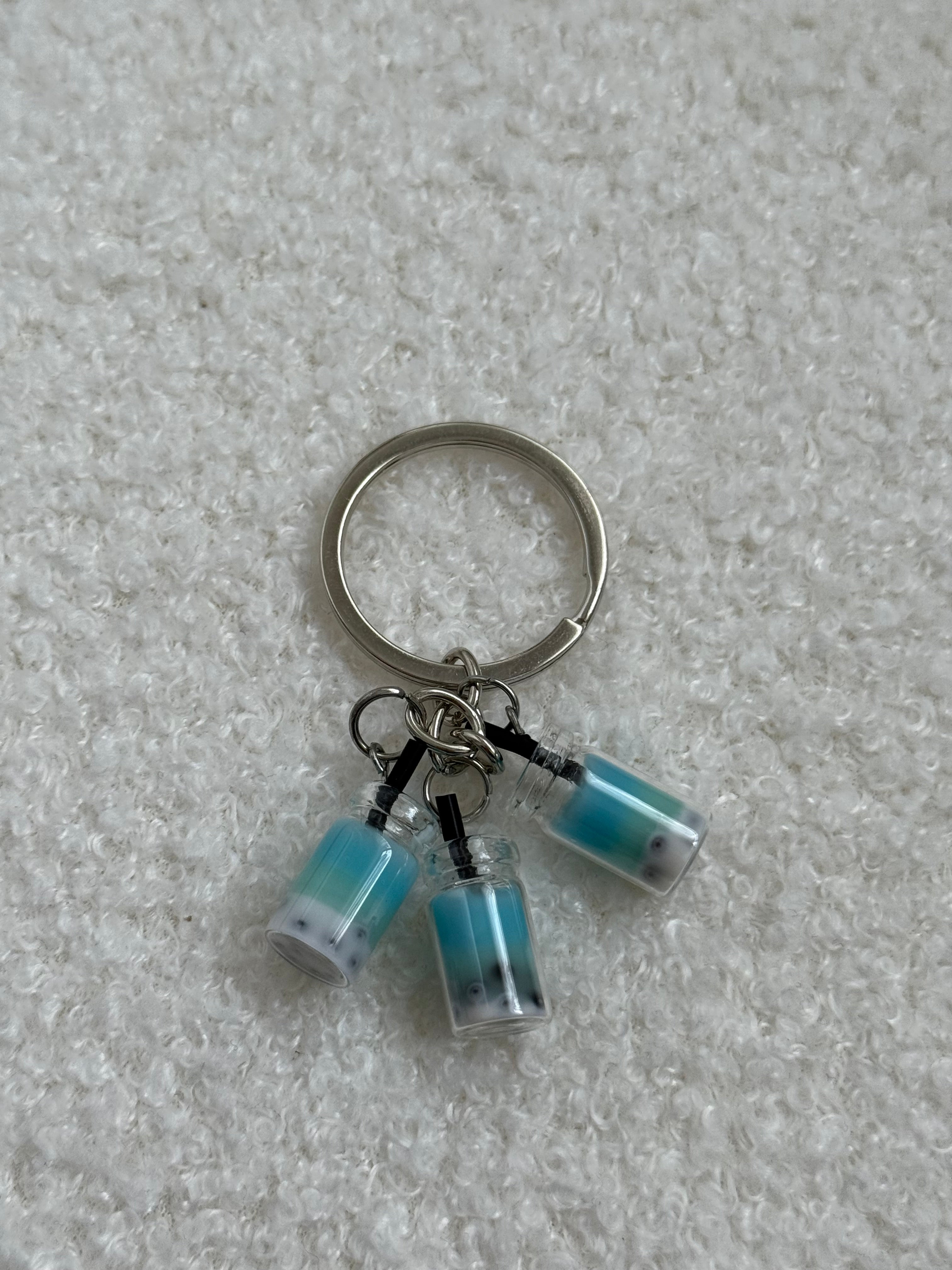 Blue-White Drink Keychain