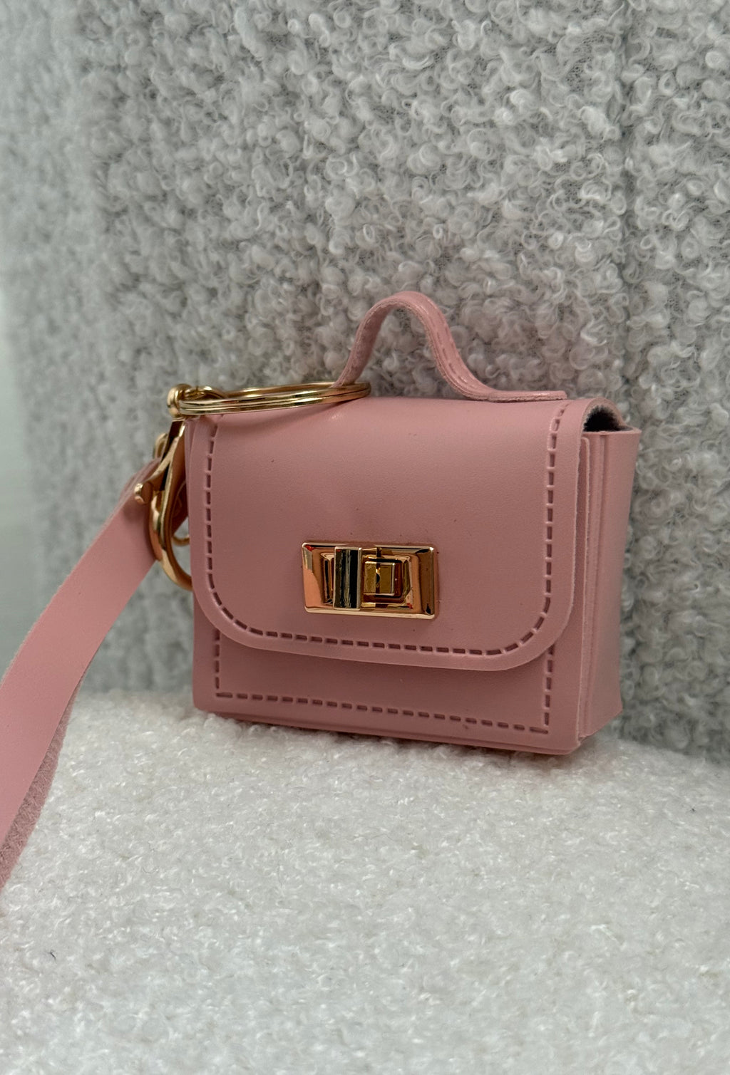 Mini Lederen Accessoiretas Keychain