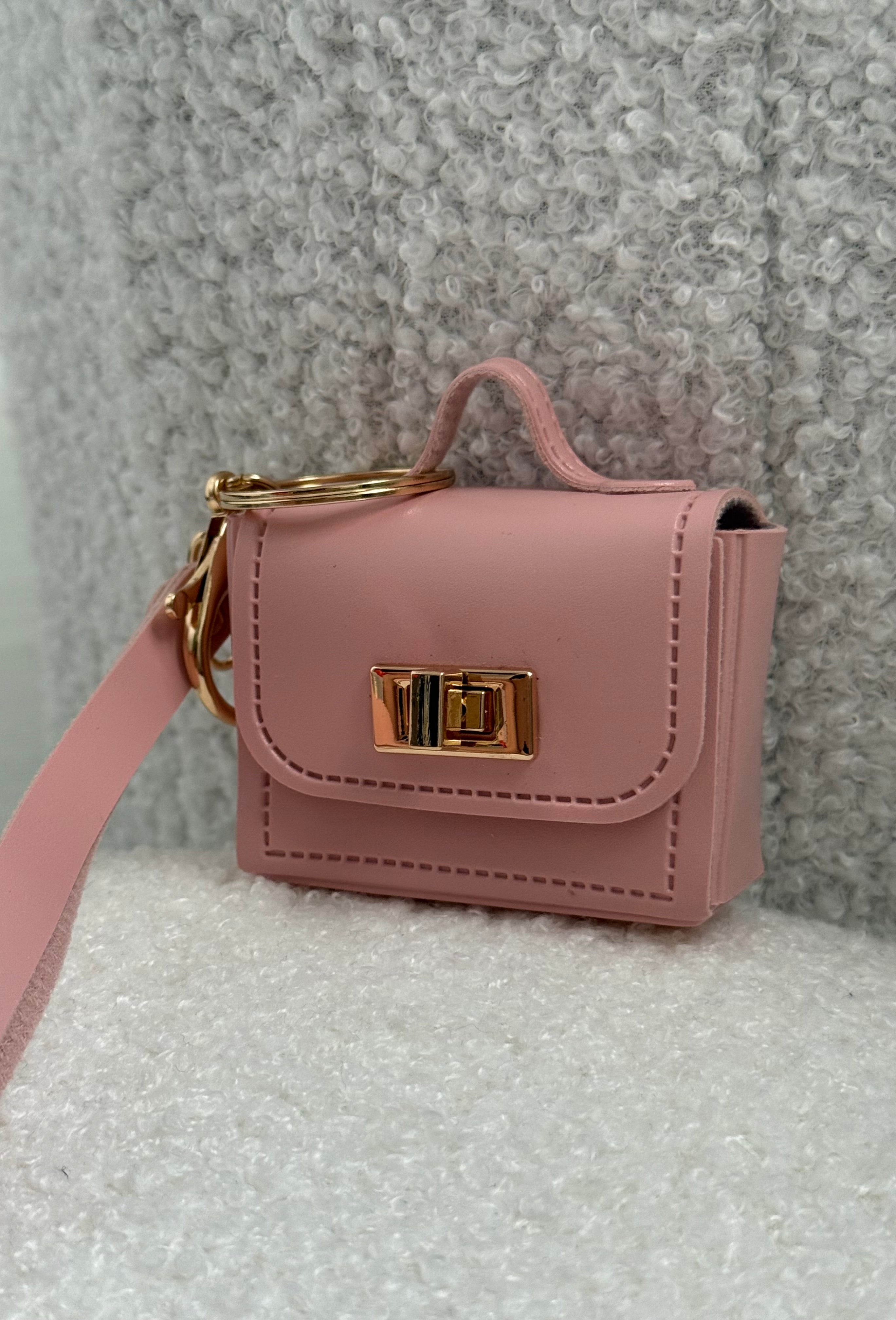 Mini Lederen Accessoiretas Keychain