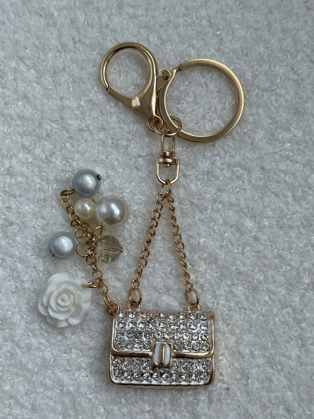 Kristallen Bloem Keychain