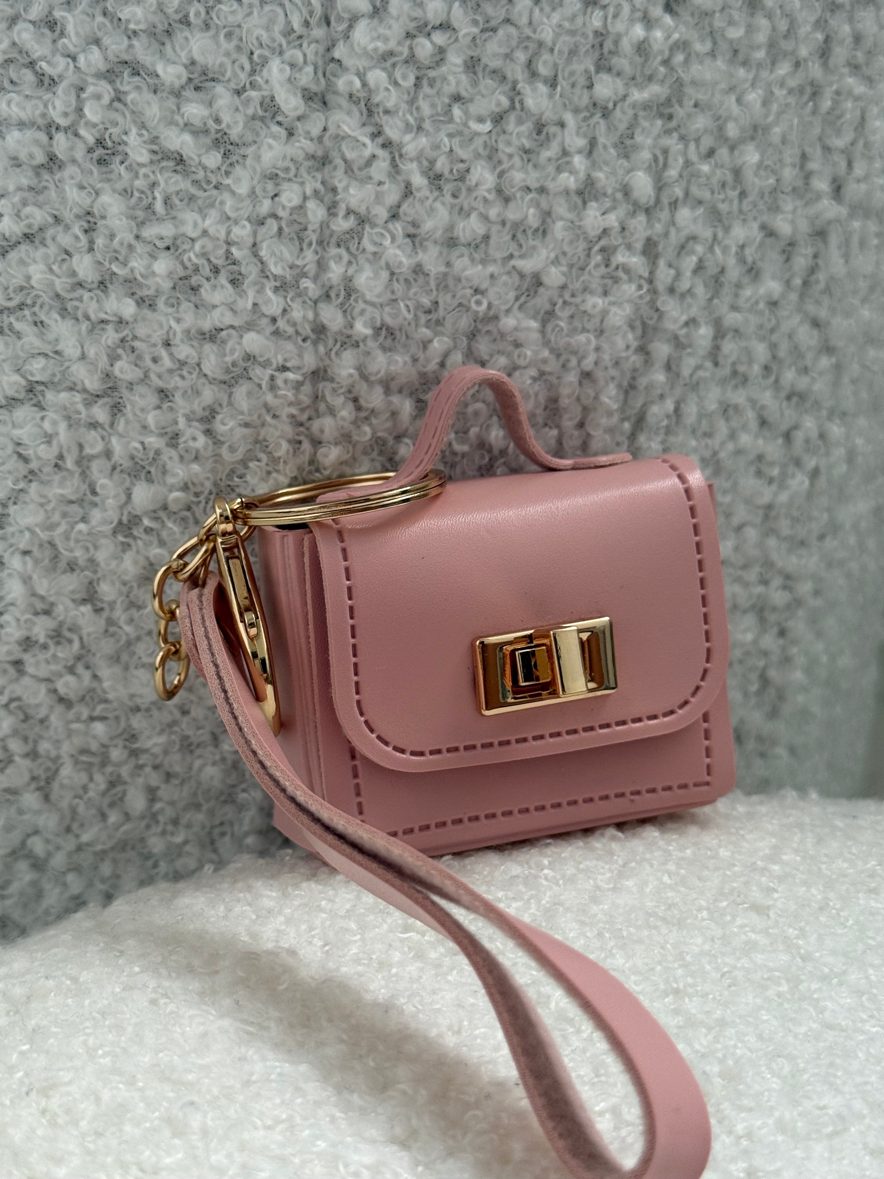 Mini Lederen Accessoiretas Keychain